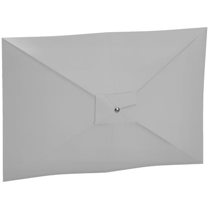 3x2m Umbrella Replacement Canopy Patio Umbrella Replacement Cover with Top Vent UV 50+ Protection Outdoor Parasol Cover Light Gray