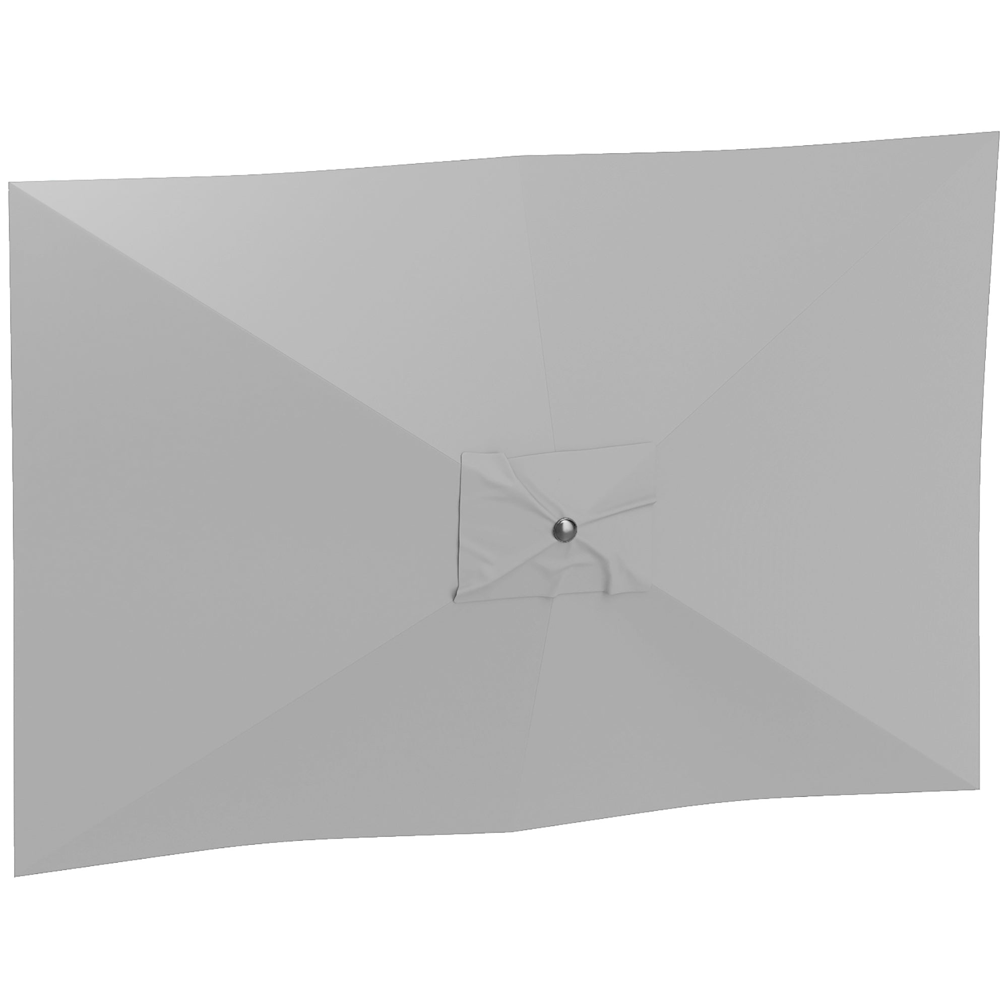 3x2m Umbrella Replacement Canopy Patio Umbrella Replacement Cover with Top Vent UV 50+ Protection Outdoor Parasol Cover Light Gray