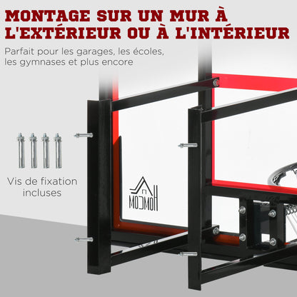 Wall-Mounted Basketball Hoop with Special Basket - 102 x 76 x 110 cm - Indoor Outdoor