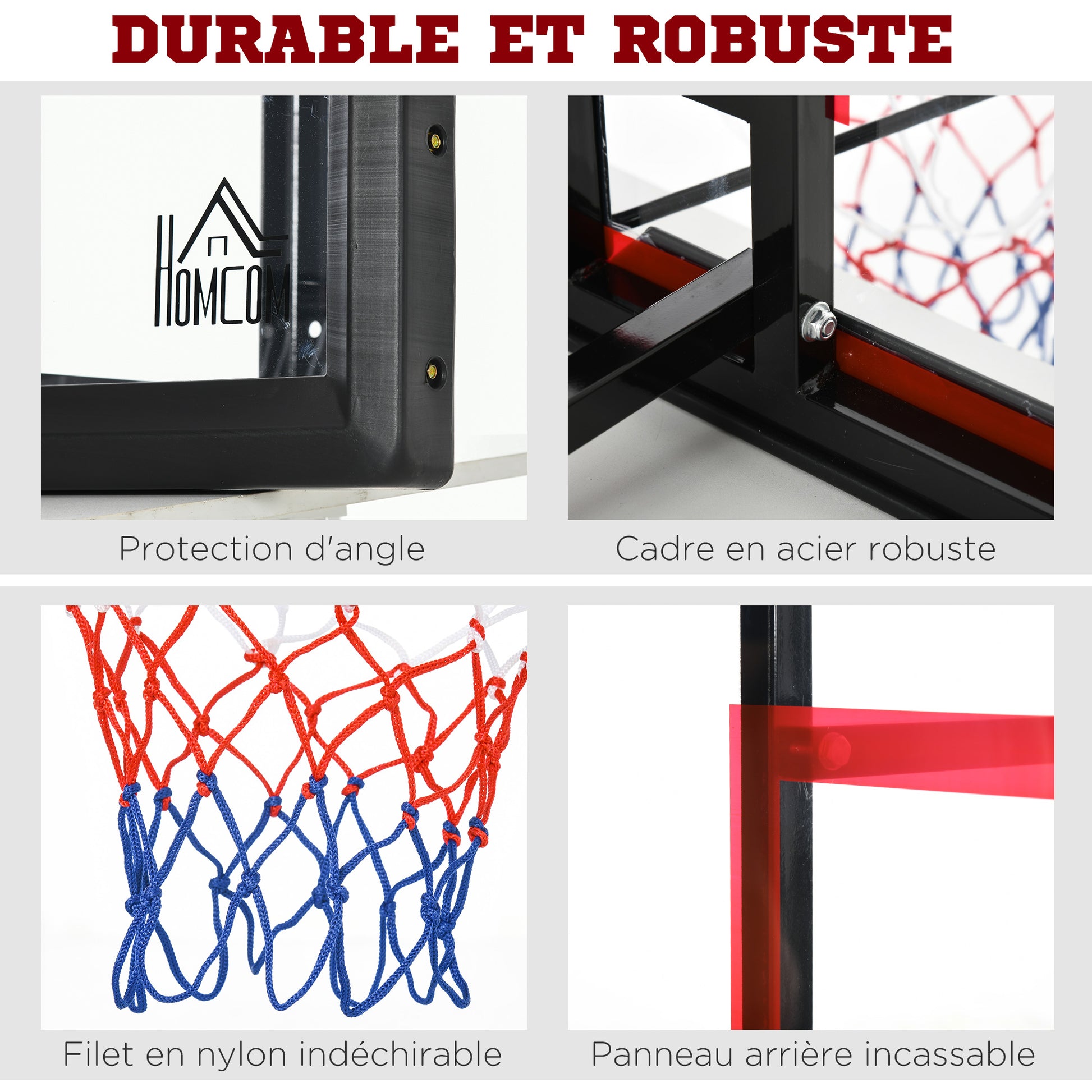 Wall-Mounted Basketball Hoop with Special Basket - 102 x 76 x 110 cm - Indoor Outdoor