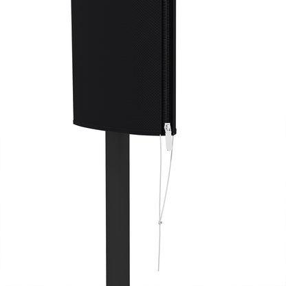 Waterproof Cover for Upright Umbrella with Zipper and Drawstring Black Oxford Polyester