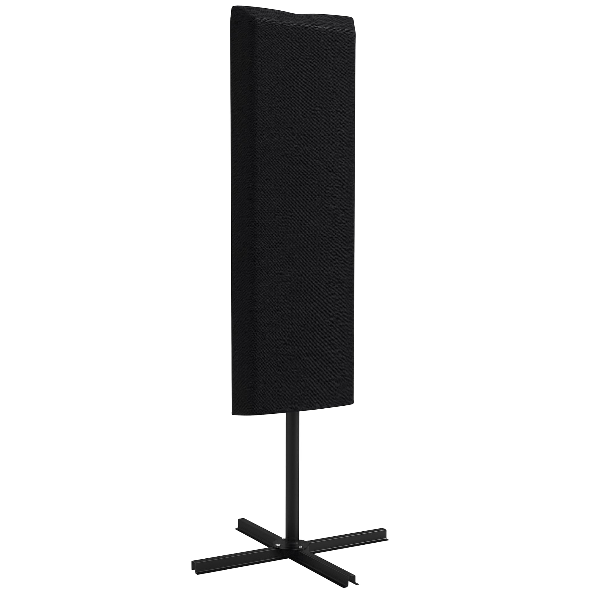Waterproof Cover for Upright Umbrella with Zipper and Drawstring Black Oxford Polyester