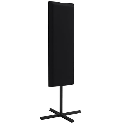 Waterproof Cover for Upright Umbrella with Zipper and Drawstring Black Oxford Polyester