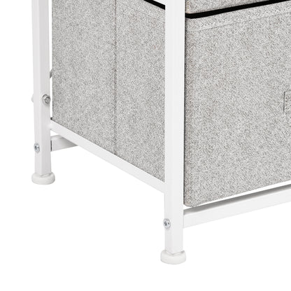Chest of Drawers with 4 Fabric Drawers Storage Cabinet Multifunctional for Bedroom Living Room Hallway 45x30x92 cm Gray