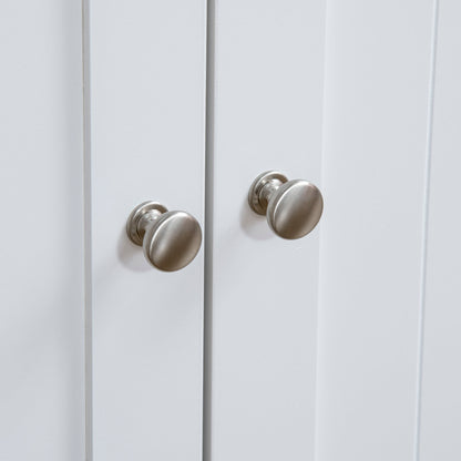 Cat Litter Box Cabinet Cat House with Magnetic Doors Partition Cat Toilet with Storage Space Cat Cabinet for Medium-Sized Cats Side Table Cat Cave 86 x 48 x 52 cm White