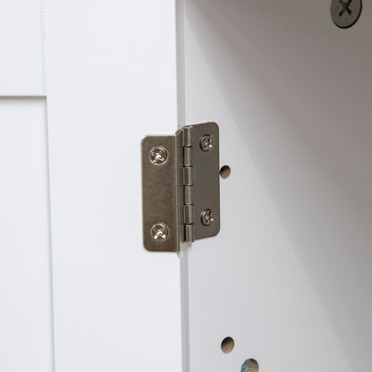 Cat Litter Box Cabinet Cat House with Magnetic Doors Partition Cat Toilet with Storage Space Cat Cabinet for Medium-Sized Cats Side Table Cat Cave 86 x 48 x 52 cm White