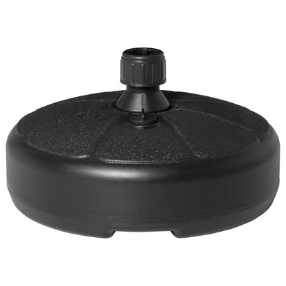 Water Fillable Umbrella Base 13 kg or Sand 19 kg Round Parasol Stand Suitable for Ø32-38 mm Poles for Garden Patio Terrace Ø38x21.5 cm Black