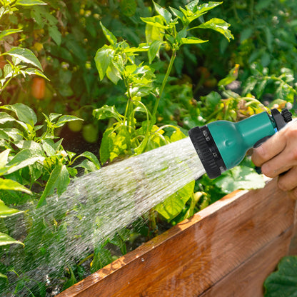 Hose Reel with Garden Hose 25m, 180° Rotatable Hose Box, Wall-Mounted Hose Reel, Automatic Rewind Water Hose Reel, 7-Function Hand Shower, Green+Grey