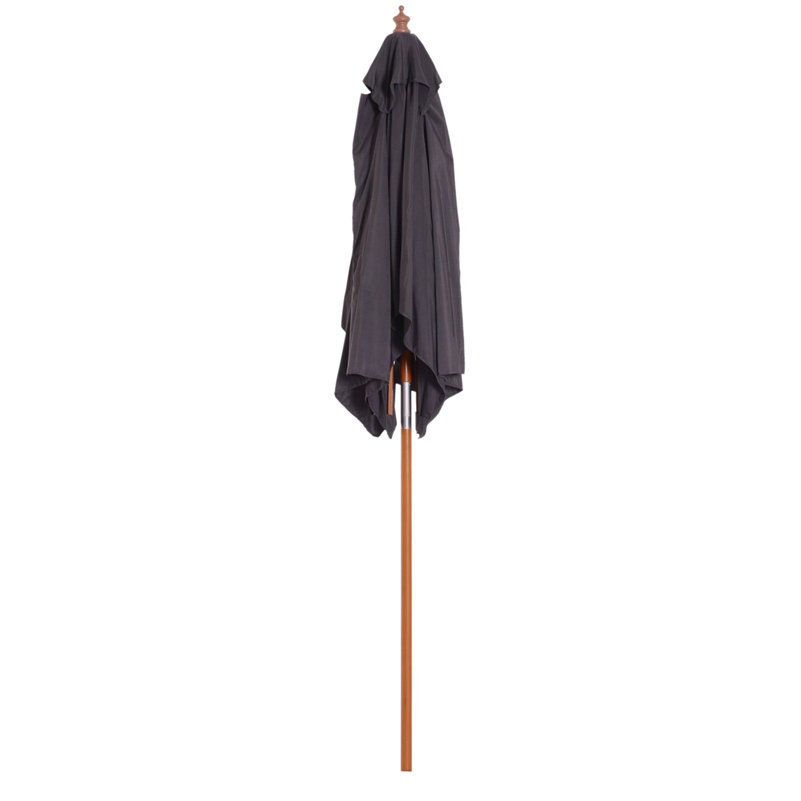 Umbrella 200 x 150 x 235 cm Tiltable Garden Umbrella 3-Level Adjustable Rectangular Beach Umbrella Water-Resistant and UV-Resistant for Beach Balcony Terrace Garden Dark Gray