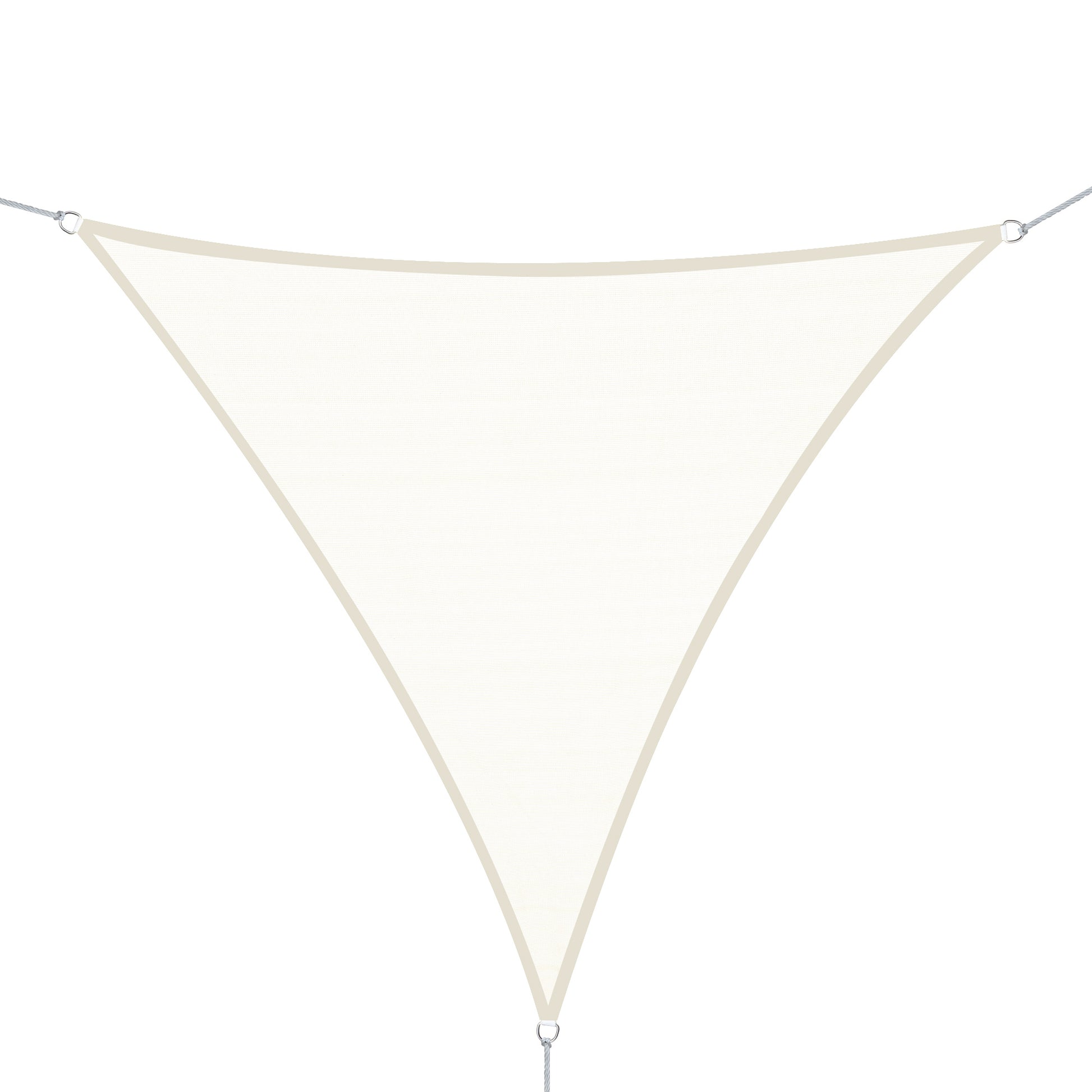 Cream Color Sail Canopy Sunshade Triangle Polyester Fabric Garden Beach Camping Shade Sail (various colors and sizes), 20x20x20 feet size, cream color