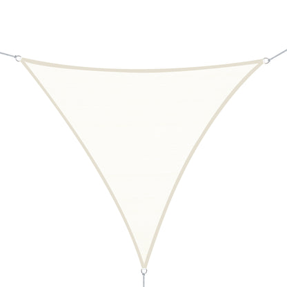 Cream Color Sail Canopy Sunshade Triangle Polyester Fabric Garden Beach Camping Shade Sail (various colors and sizes), 20x20x20 feet size, cream color