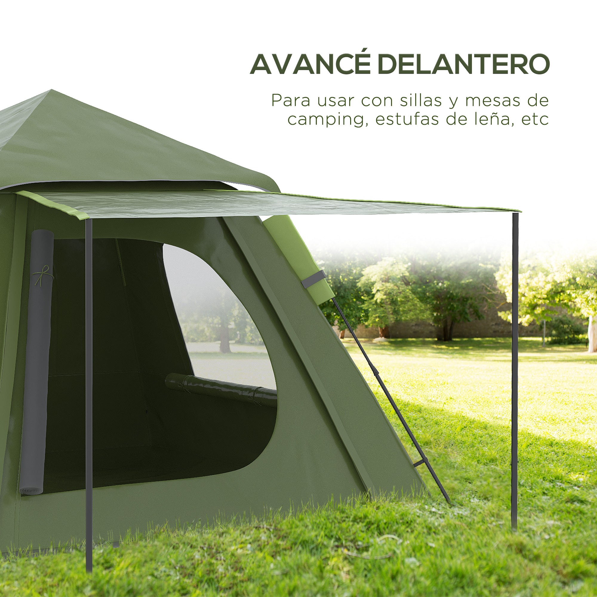 Pop-up Tent for 2-3 People Portable Lightweight Waterproof Camping Tent 2000mm UV50+ Protection Camping Tent with Window 210x210x150 cm Green