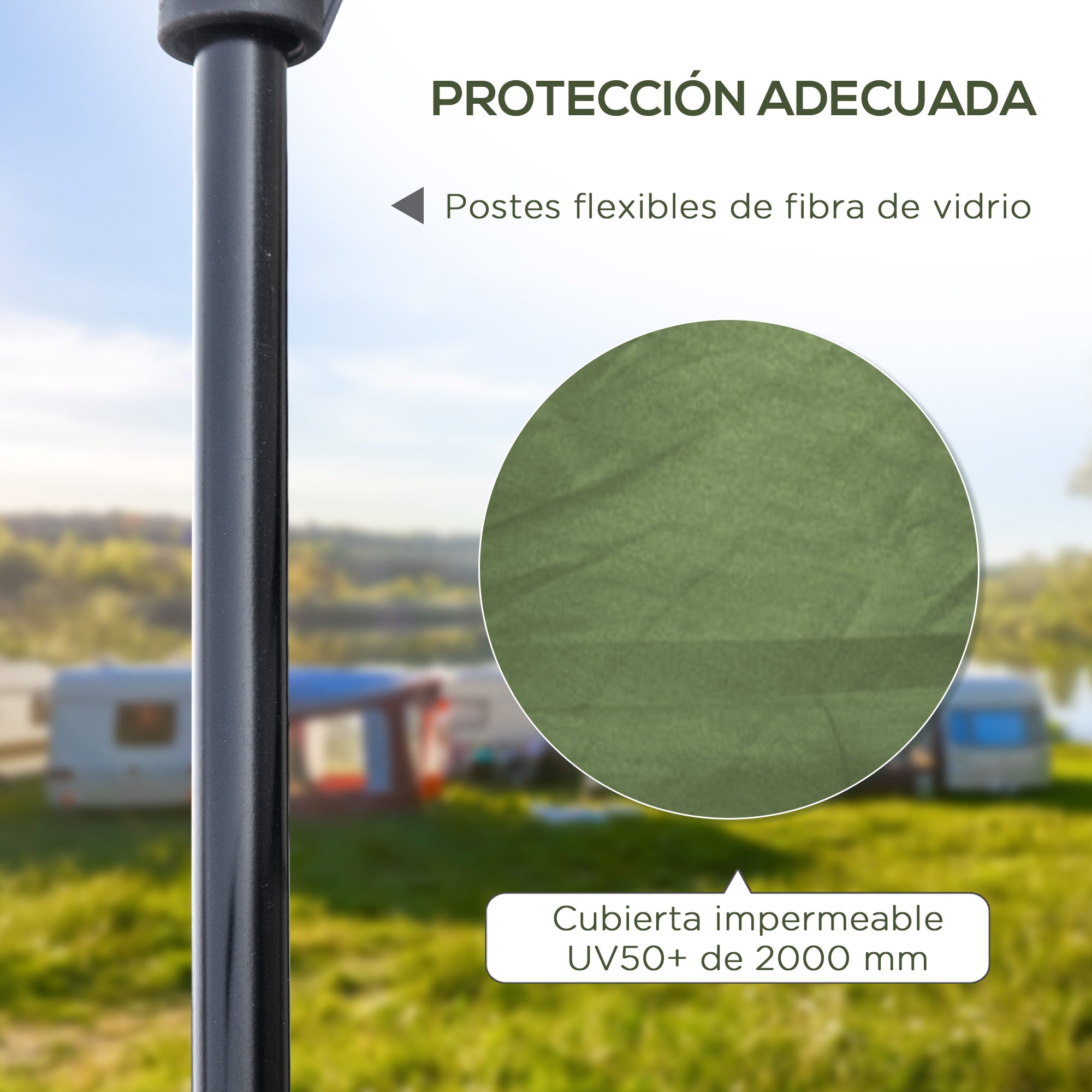 Pop-up Tent for 2-3 People Portable Lightweight Waterproof Camping Tent 2000mm UV50+ Protection Camping Tent with Window 210x210x150 cm Green