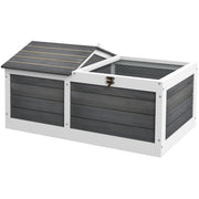 Wooden Enclosure Cage House for Small Pet Turtle with 2 Spaces 86 x 54 x 43 cm - Pine Wood