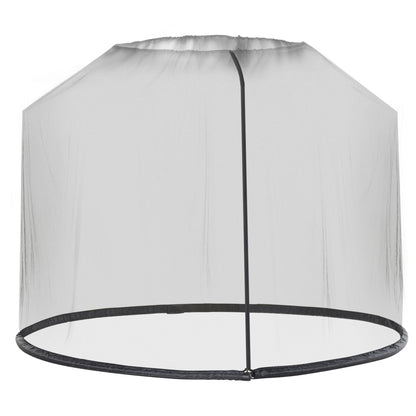 Mosquito Net for Parasols 300 cm Insect Net with Zipper Fly Screen Umbrella Mosquito Net Insect Protection for Outdoor Garden Terraces, Black