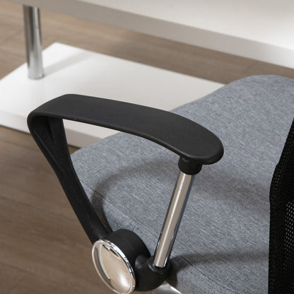 Gray Fabric Office Chair, Swivel and Ergonomic Desk Chair, 60 x 66 x 91-101cm