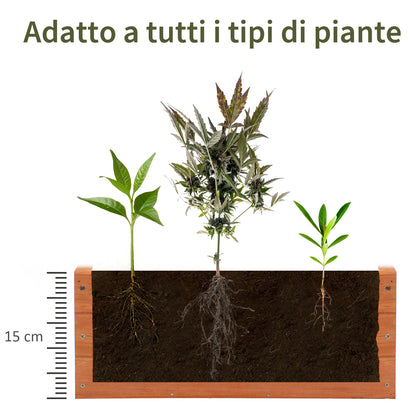 Vertical 3-Tier Balcony Planter, Wooden Outdoor Plant Stand with Drainage Hole and 4 Wheels, 48 x 82 x 89.5cm