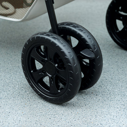 Dog Stroller 3 in 1 Dog Buggy Foldable for Dogs & Cats up to 4 kg Cat Stroller with Cushion Mesh Windows Cup Holder Storage Basket Cat Wagon Buggy Light Gray