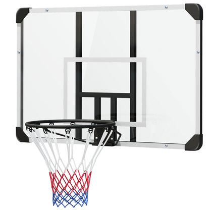 SPORTNOW Basketball Hoop with Backboard, Outdoor Basketball Rim with Ø45 cm Steel Hoop and Net, Wall Mount, Basketball Board for Kids Teens Adults, White