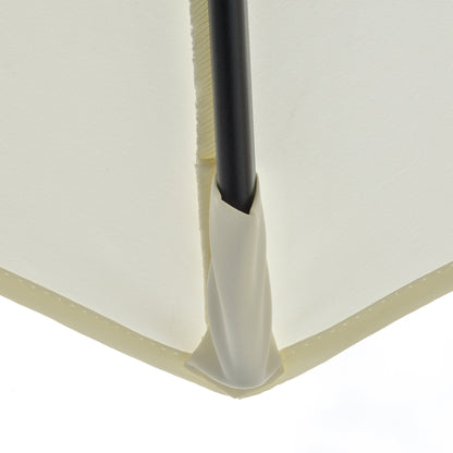 Garden Wall Umbrella 200x190x240 cm Patio Parasol with Crank Steel Pole and Cross Base Anti-UV for Terrace Balcony Cream
