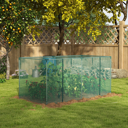 Garden Greenhouse Plant Growing Cage, Zippered Door, Galvanized Steel Tubes, Plant Protection Tent, Green