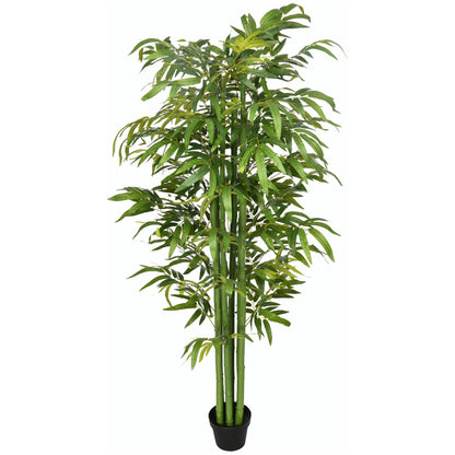 Artificial Plant, 180 cm Artificial Bamboo Tree, Fake Plant with Pot, Lifelike Indoor Plant for Living Room, Bedroom, Green