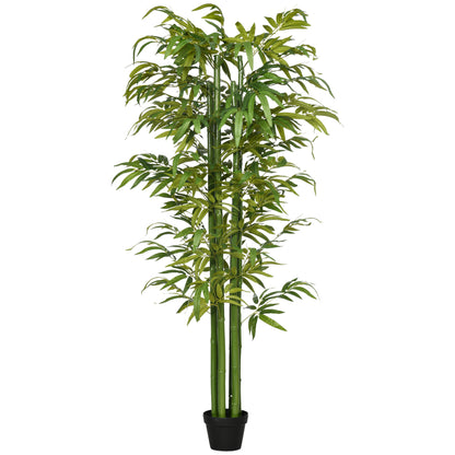 Artificial Plant, 180 cm Artificial Bamboo Tree, Fake Plant with Pot, Lifelike Indoor Plant for Living Room, Bedroom, Green