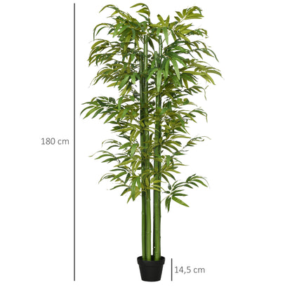 Artificial Plant, 180 cm Artificial Bamboo Tree, Fake Plant with Pot, Lifelike Indoor Plant for Living Room, Bedroom, Green