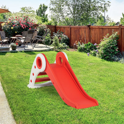 Foldable Children's Slide 3 to 6 Years Indoor Outdoor use dim. 120L x 50W x 56H cm HDPE Red