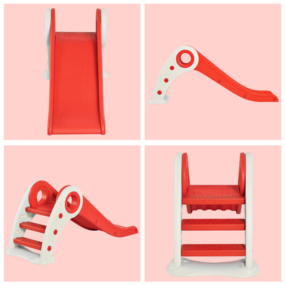 Foldable Children's Slide 3 to 6 Years Indoor Outdoor use dim. 120L x 50W x 56H cm HDPE Red