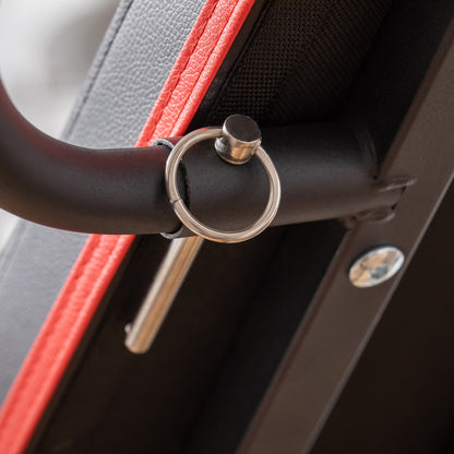 Weight Bench Adjustable Training Bench with Elastic Ropes Sit Up Bench for Home Workout 6 Levels Backrest Decline Weight up to 150 kg Steel Faux Leather Black+Red 145 x 49 x 48-127 cm