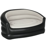 Inflatable Sofa, Inflatable Couch with Soft Plush Air Sofa for 2 People, for Indoor, Outdoor, Light Gray, 125 x 100 x 87 cm