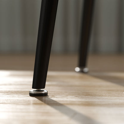 Dining Table for 4, 110 x 70 x 75 cm (43.3 x 27.6 x 29.5 in) Nordic Modern Kitchen Table with Steel Frame, Oak-Effect Top