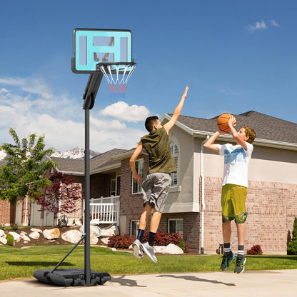 SPORTNOW Outdoor Basketball Hoop with Stand Wheels 146–236 cm Height Adjustable Basketball Stand with 71x45cm Backboard Portable Basket for Teens Adults Indoor Basketball System