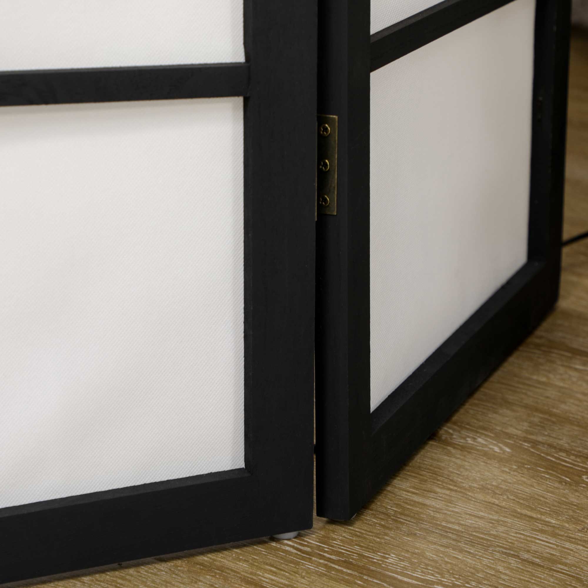 3-Panel Folding Room Divider 120x170 cm Room Separator with Wood Frame for Office Bedroom Living Room Black and White Decoration