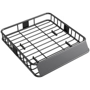 Universal Roof Basket with Wind Deflector, Steel Roof Rack Cargo Carrier, Capacity up to 200 lbs Roof Rack Roof Basket for SUV Trucks 43.5" x 39.2" x 7.3" Black