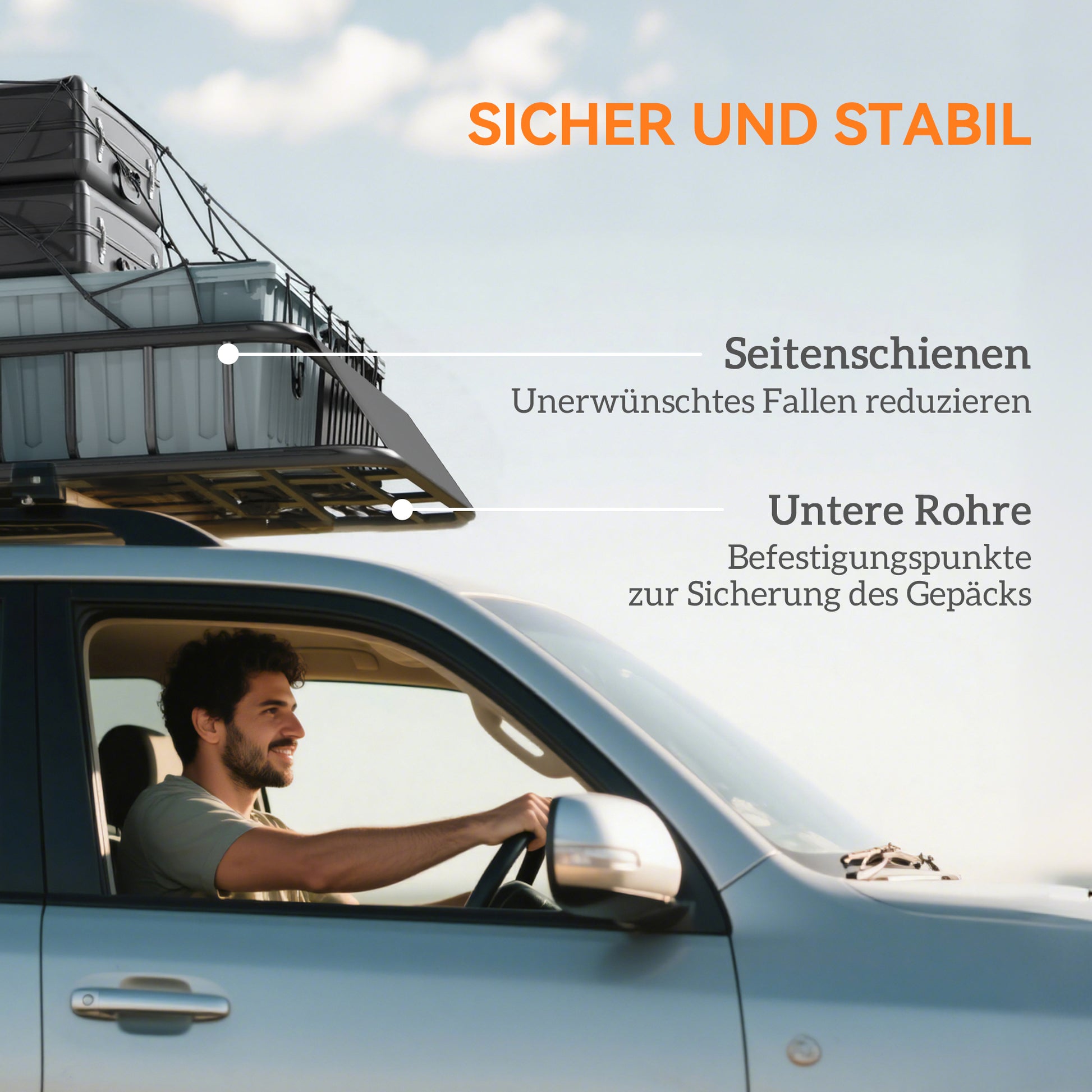 Universal Roof Basket with Wind Deflector, Steel Roof Rack Cargo Carrier, Capacity up to 200 lbs Roof Rack Roof Basket for SUV Trucks 43.5" x 39.2" x 7.3" Black