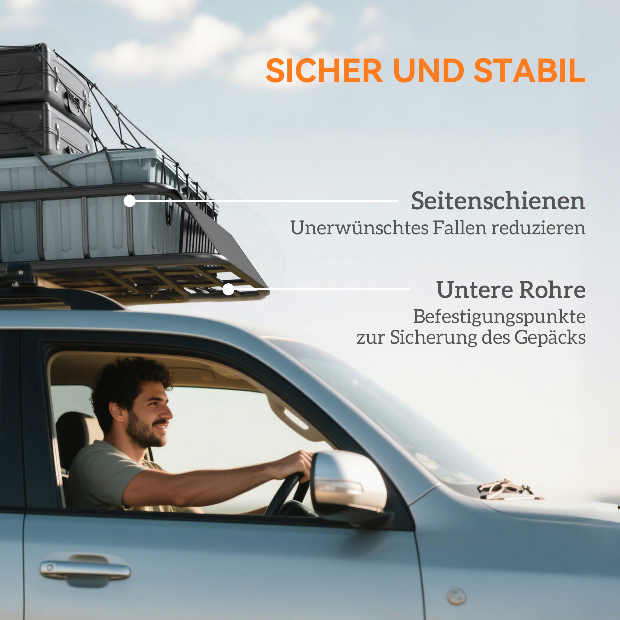 Universal Roof Basket with Wind Deflector, Steel Roof Rack Cargo Carrier, Capacity up to 200 lbs Roof Rack Roof Basket for SUV Trucks 43.5" x 39.2" x 7.3" Black