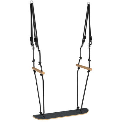 Skateboard-Style Kids Swing — Adjustable Height, Non-Slip Deck, Weatherproof Rope & Handles, Holds up to 220 lb (100 kg), Ages 3+