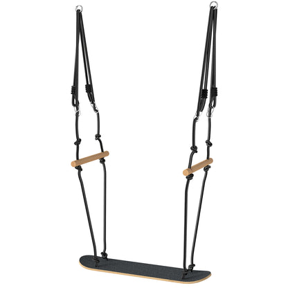 Skateboard-Style Kids Swing — Adjustable Height, Non-Slip Deck, Weatherproof Rope & Handles, Holds up to 220 lb (100 kg), Ages 3+