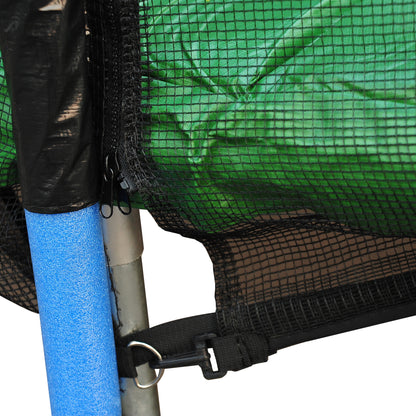 Replacement Safety Net for Ø366 cm Round Trampoline Outdoor with Zipper Door for 8 Straight Poles Ø366x180 cm Black