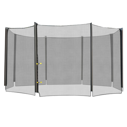Replacement Safety Net for Ø366 cm Round Trampoline Outdoor with Zipper Door for 8 Straight Poles Ø366x180 cm Black