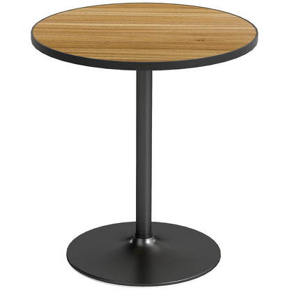 Dining Table, Round Kitchen Table, Modern Dining Table with Wood-Look Top for 4 People, Coffee Table for Living Room, Ø70 x 76 cm, Oak