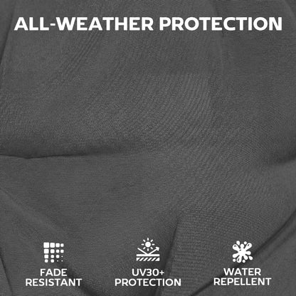 4-Pack Chair Cushions 43.9 x 20.9 x 3.15 in, Water-Resistant, Non-Slip, Tied Seat Pads for Indoor/Outdoor Furniture, Dark Gray