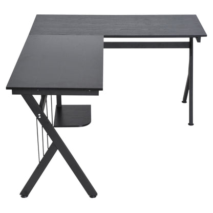 Wooden Computer Table L-Shaped Corner Desk for Office Bedroom Home School
