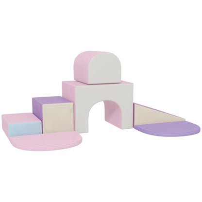 7PCS Baby Motor Skills Module Baby Motor Skills Course Foam Building Blocks EPE with Synthetic Cover - Educational Toys for Preschool Children, Multicolor