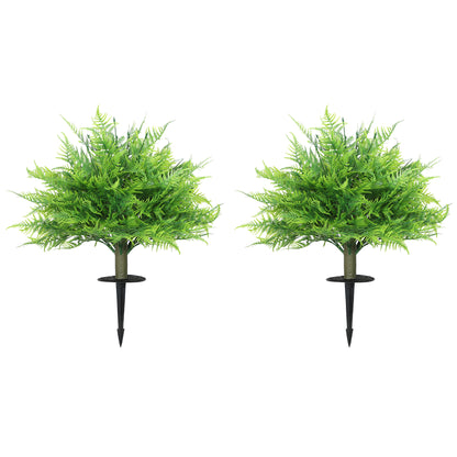 2-Pack Artificial Boston Ferns, 24 in Faux Potted Plants – Lifelike Fake Ferns for Living Room, Bedroom, Garden, Office, Gift