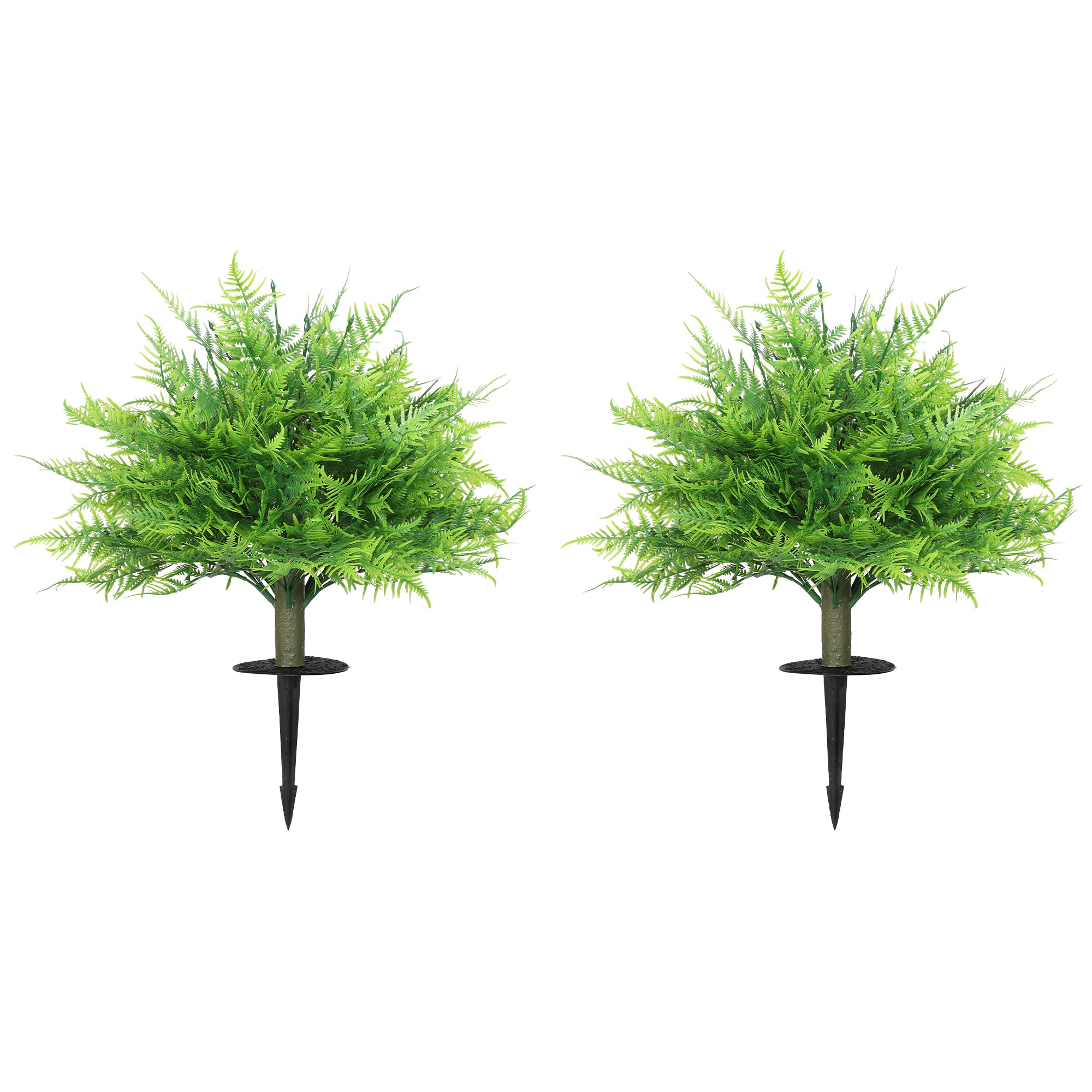 2-Pack Artificial Boston Ferns, 24 in Faux Potted Plants – Lifelike Fake Ferns for Living Room, Bedroom, Garden, Office, Gift