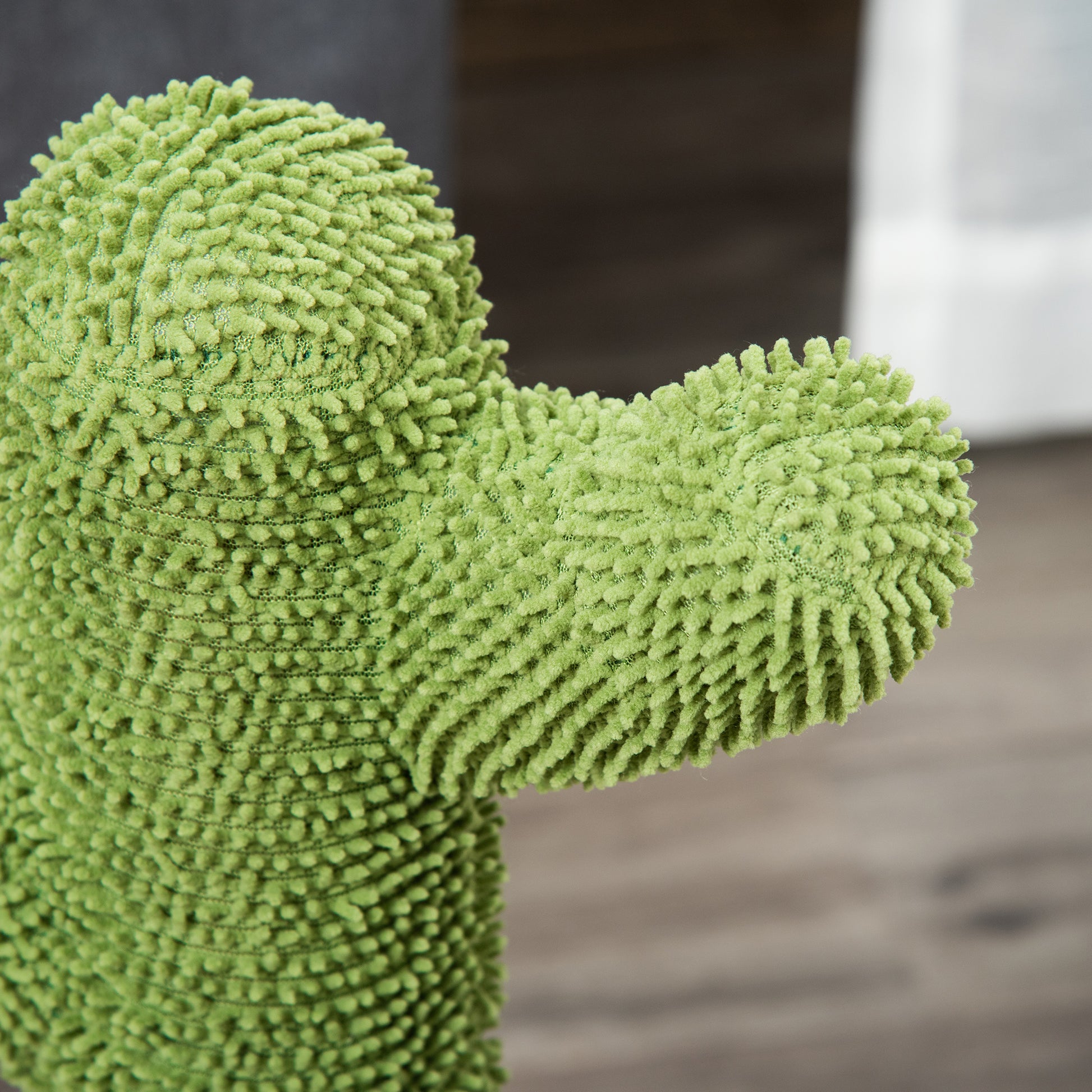 Adult and Kitten Cat Scratching Tree in Cactus Shape, Sisal Rope and Pine Wood Base, 40x40x65 cm, Green