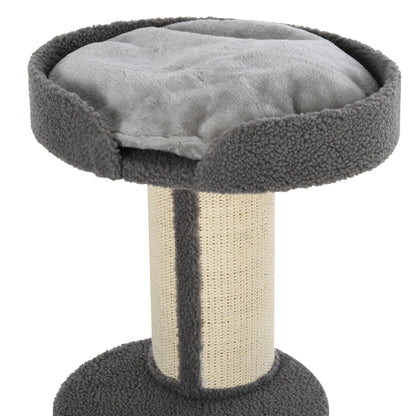Scratching Post 91cm Cat Tower with Sisal Posts, Platform, Cushion Multilevel Cat Scratching Tree, Climbing Tree, for Medium-sized Cats, Gray